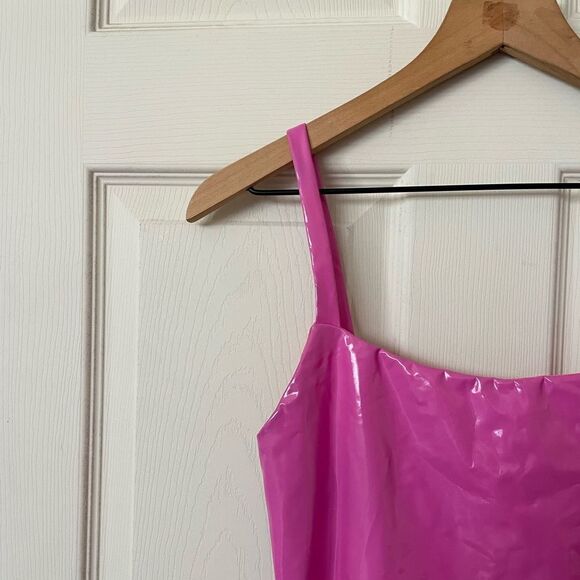 Revolve Superdown Kylee pink latex leather mini dress - Picture 3 of 5